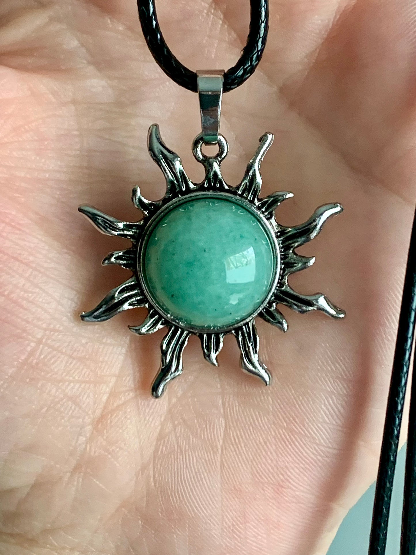 Pendentif en aventurine verte