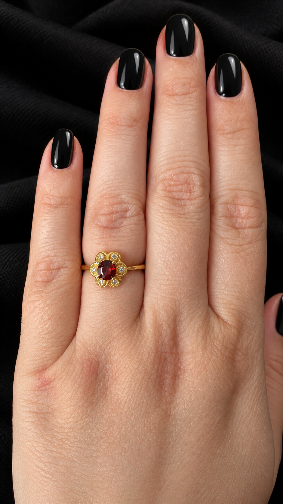 Bague grenat