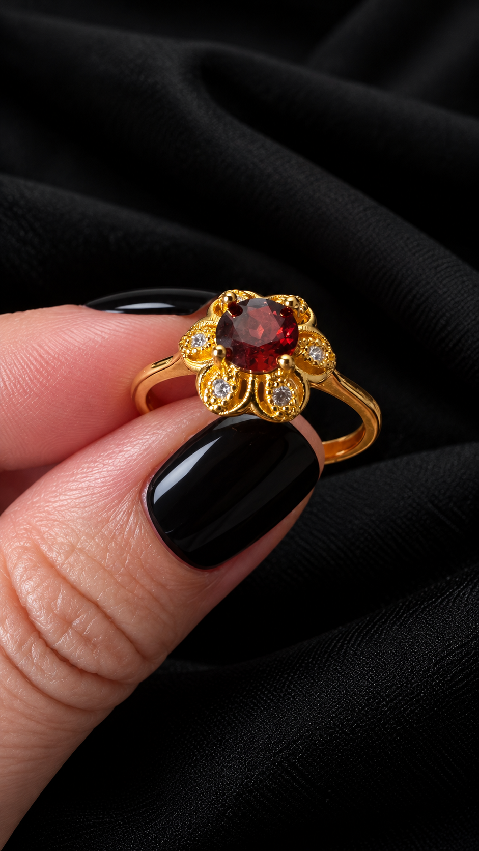 Bague grenat