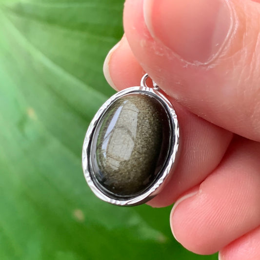 Golden Obsidian Pendant
