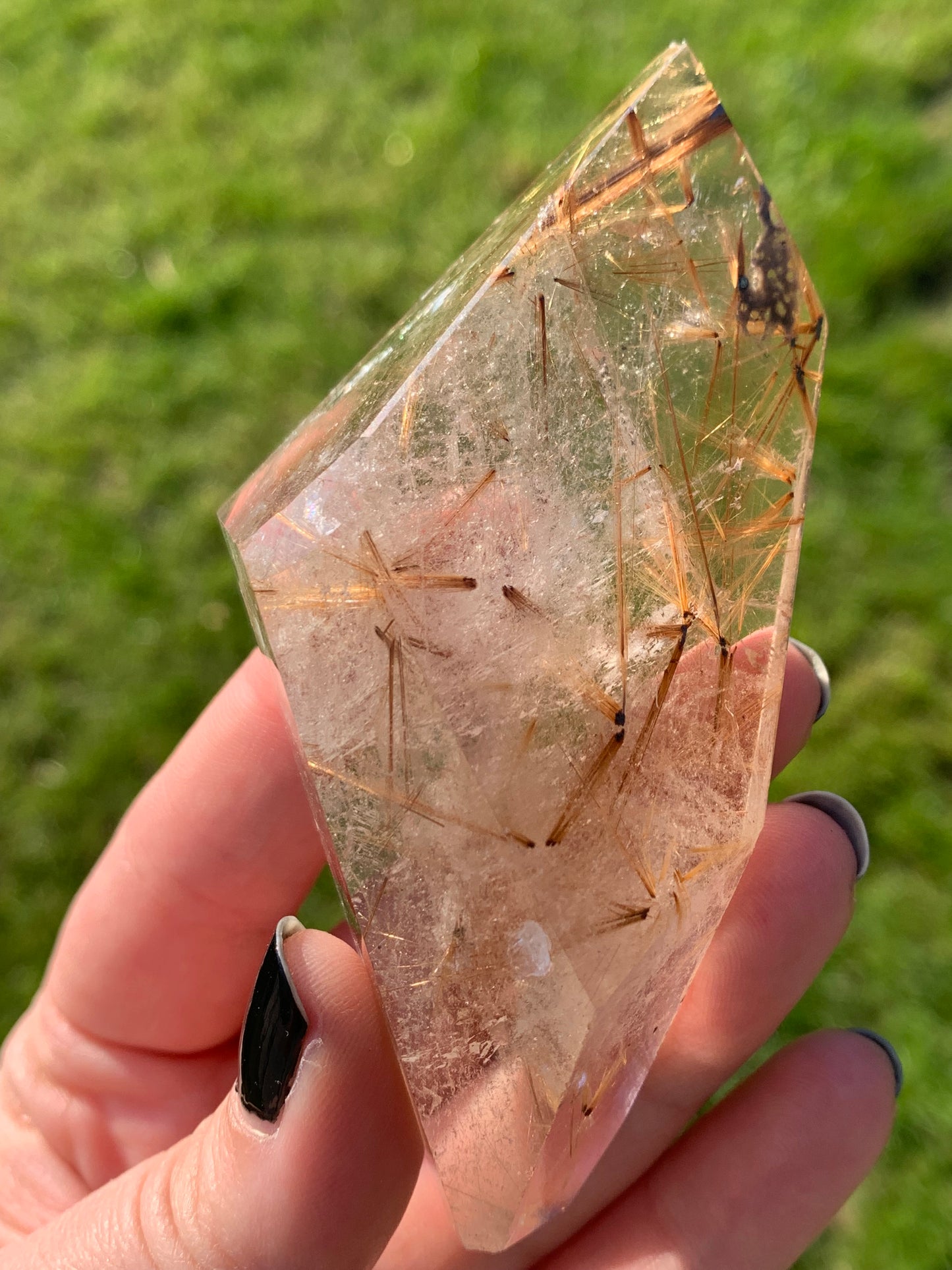 Quartz rutile doré