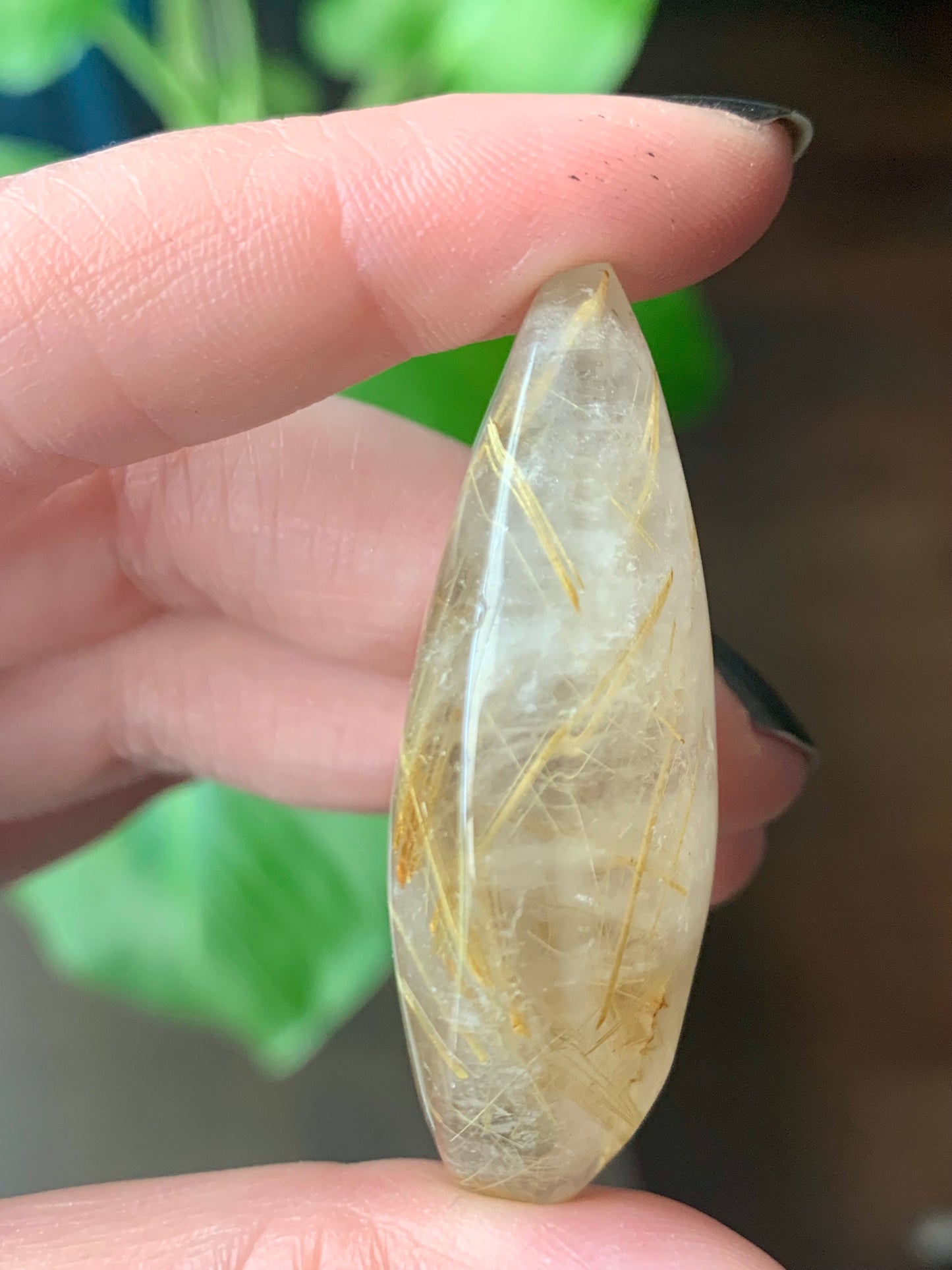 Quartz rutile doré