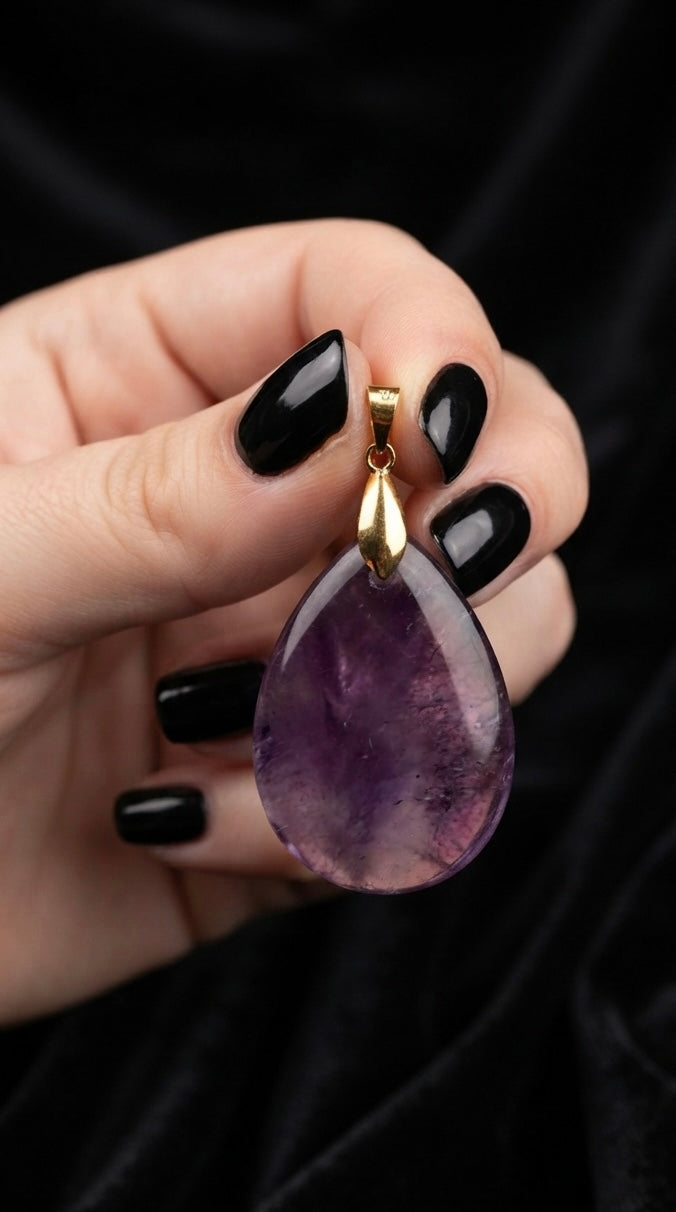 Pendentif goutte améthyste