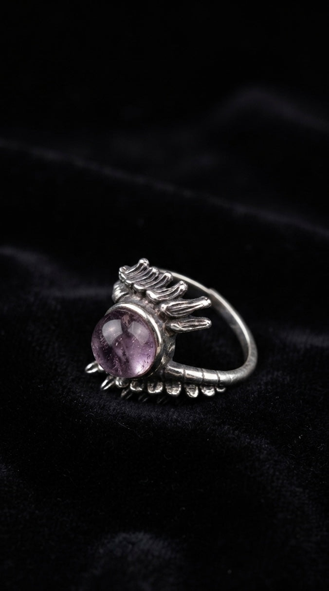 Bague dragon améthyste