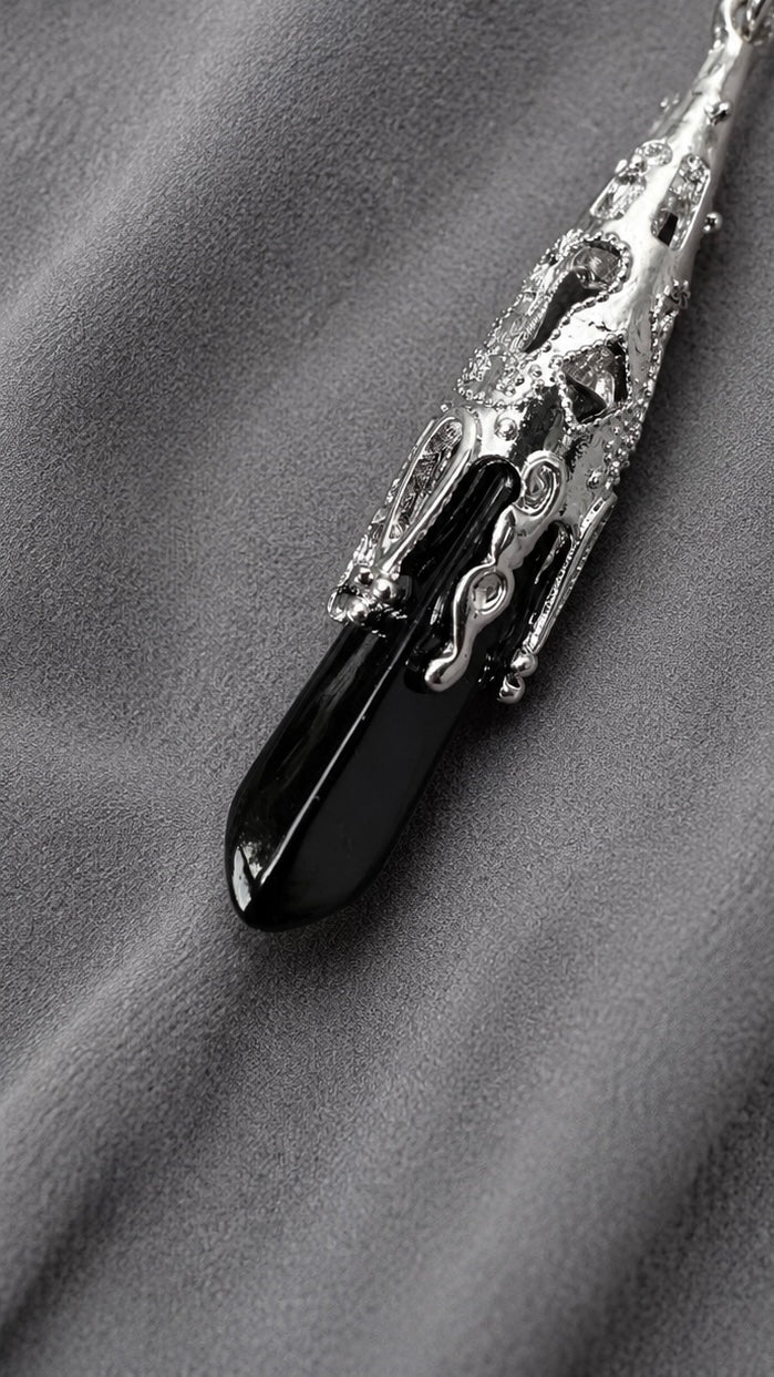 Pendule obsidienne noire