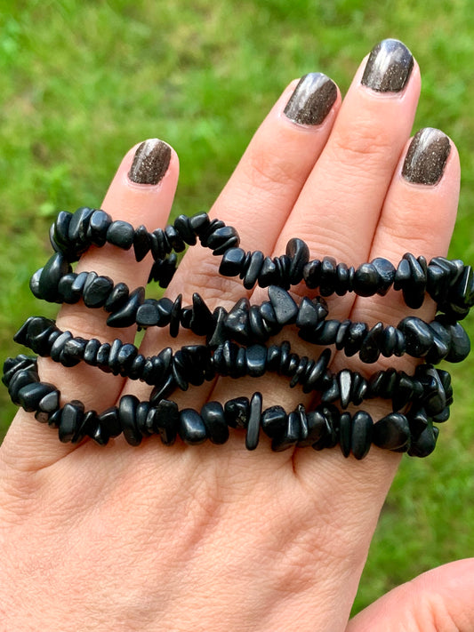 Bracelet baroque chips shungite