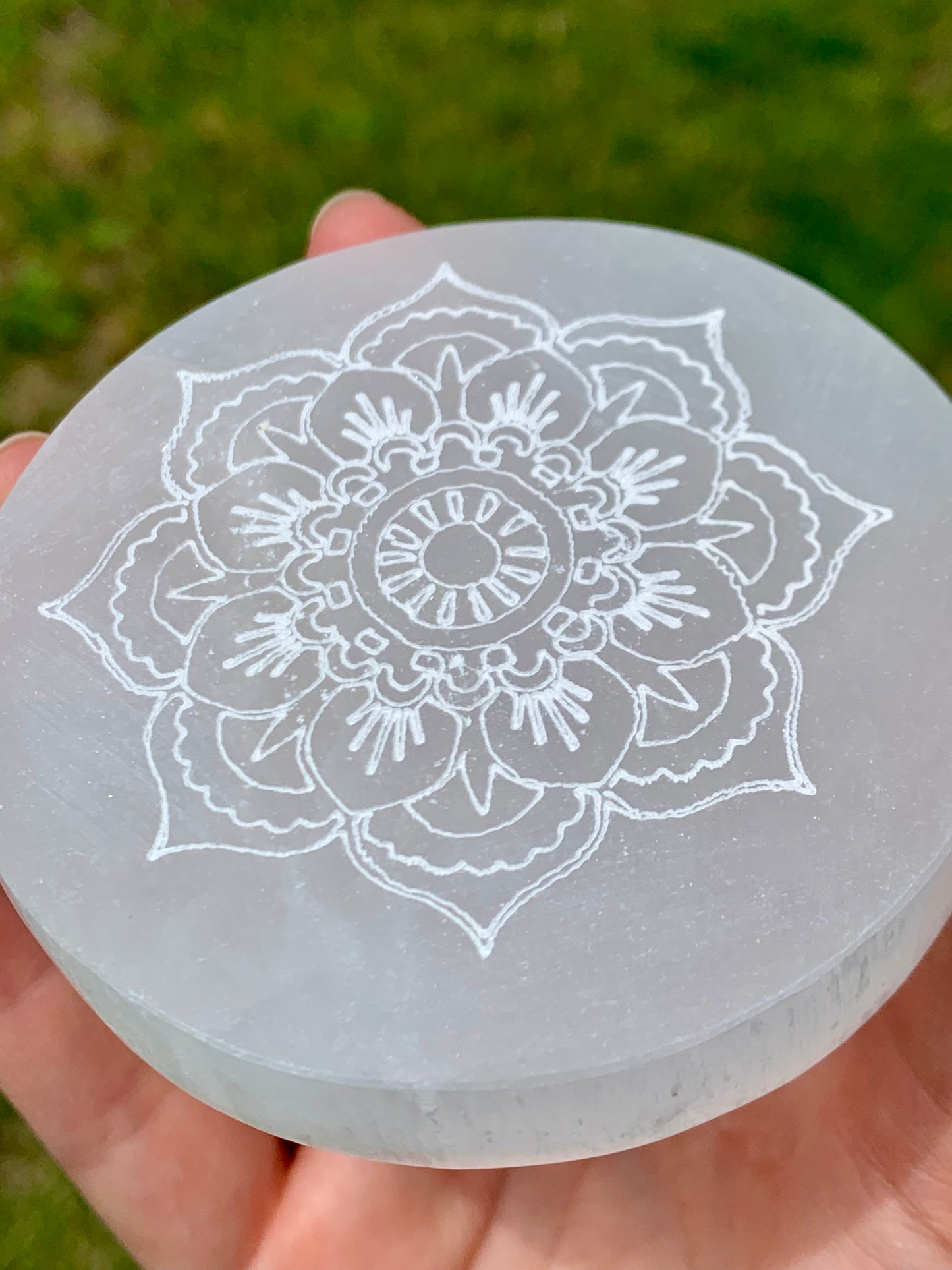 Plaque selenite mandala