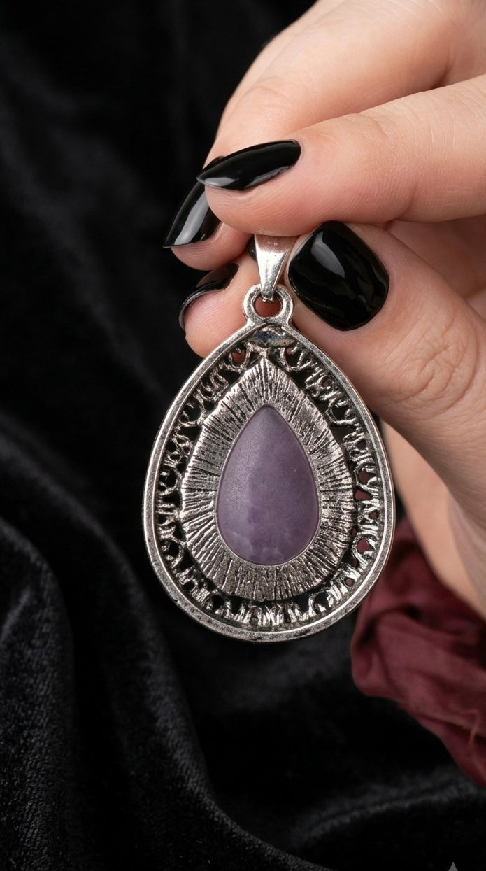 Collier pendentif améthyste