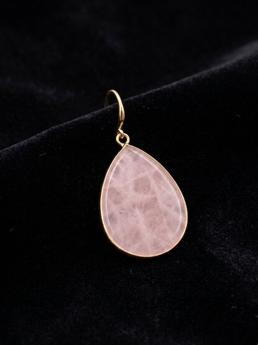 Boucles d’oreilles quartz rose