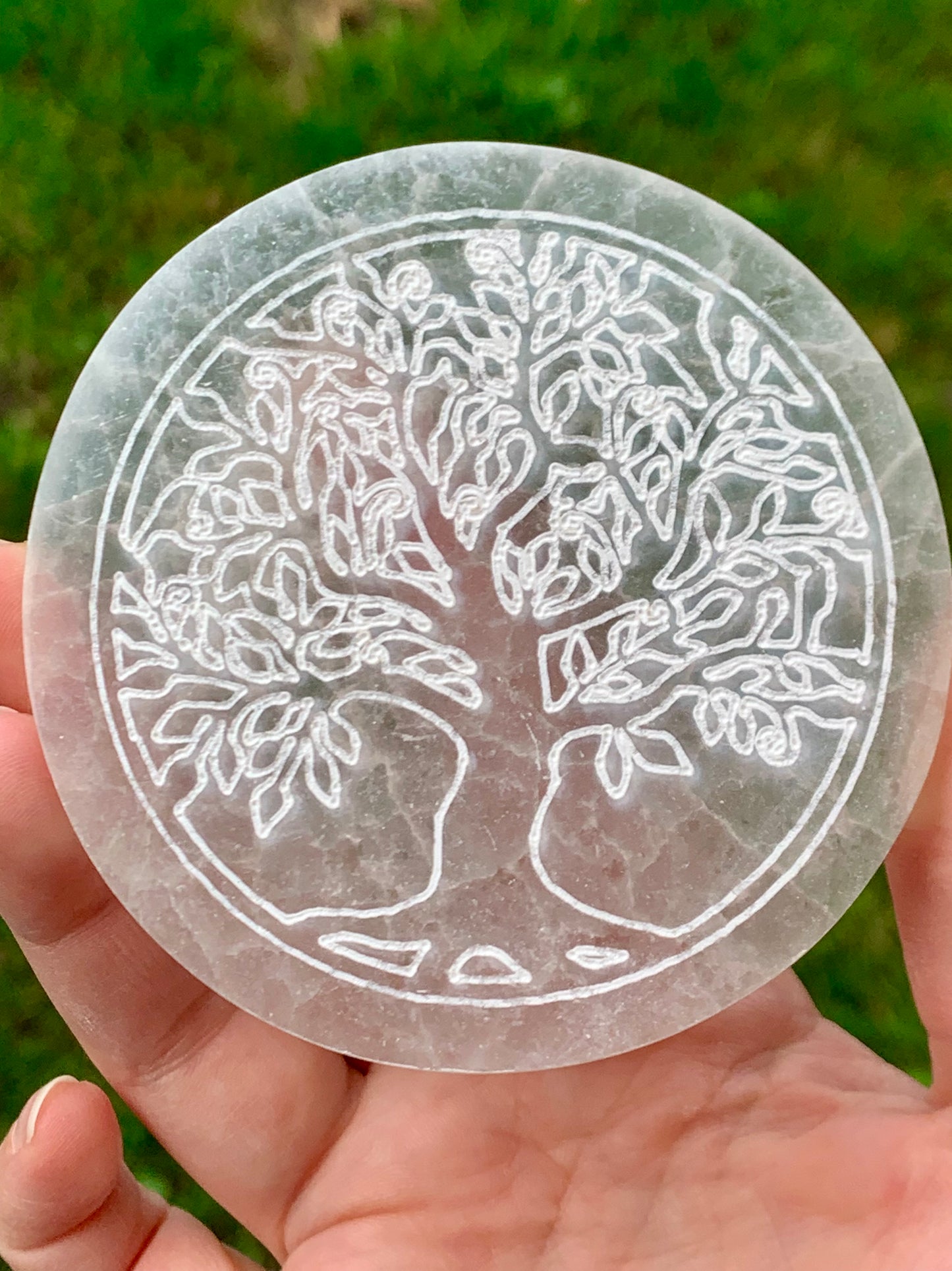 Plaque selenite arbre de vie