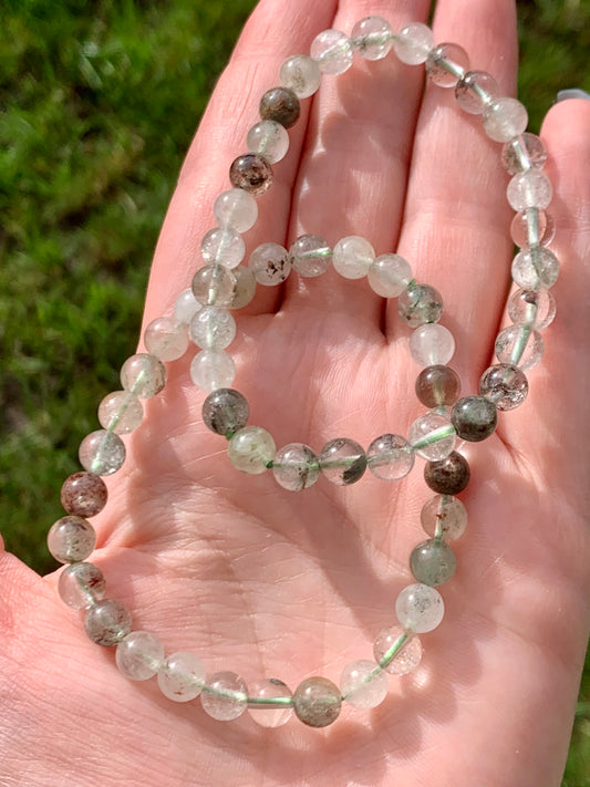 Bracelet lodolite / quartz jardin