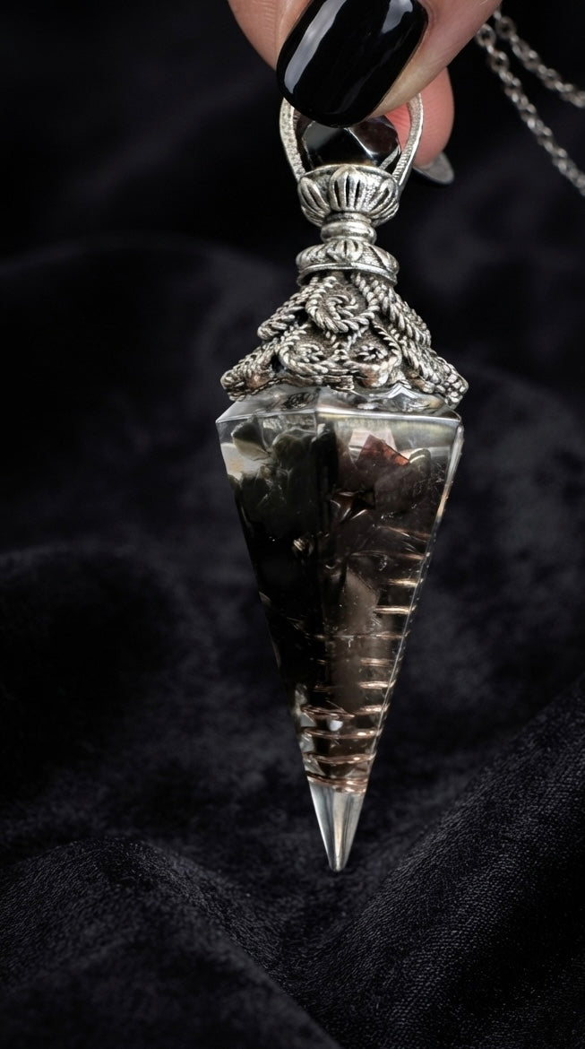 Pendule obsidienne noire