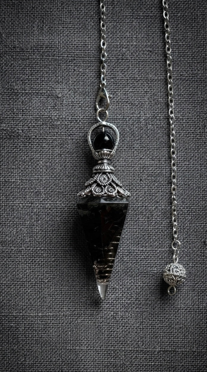 Pendule obsidienne noire
