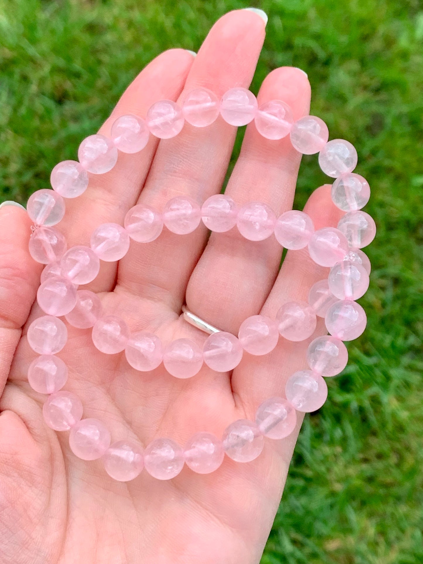 Bracelet en quartz rose