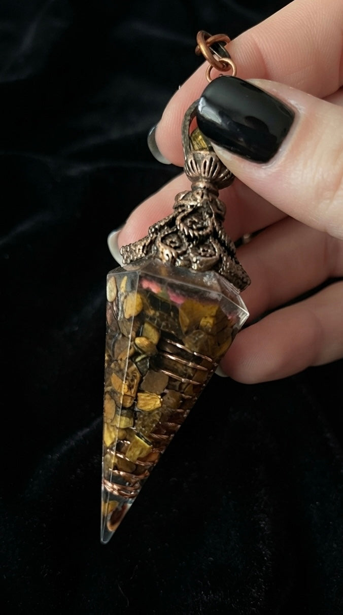 Pendule œil de tigre