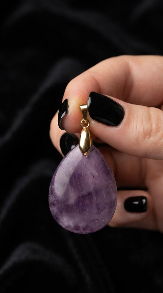Pendentif goutte améthyste