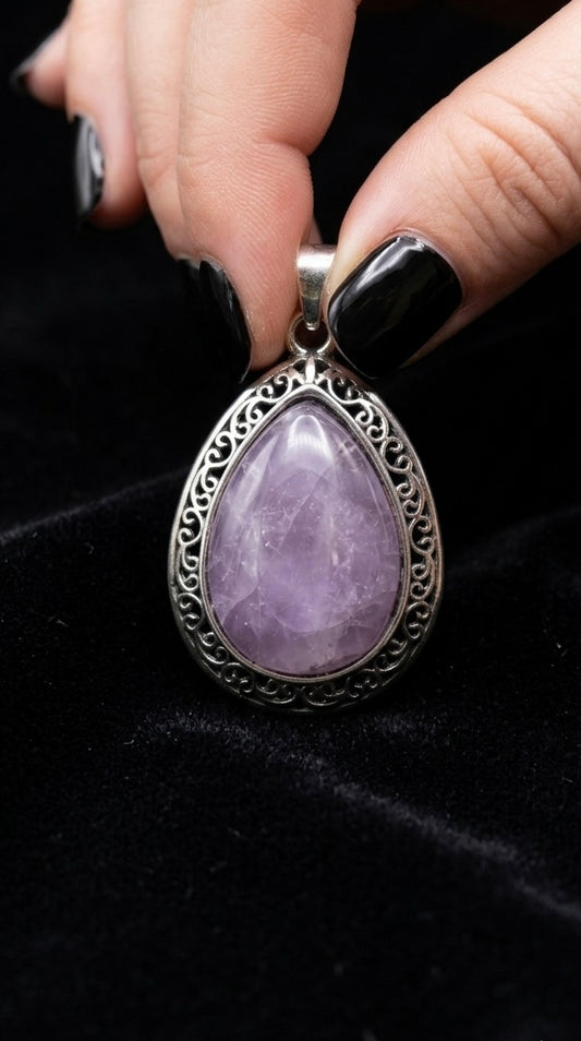 Collier pendentif améthyste