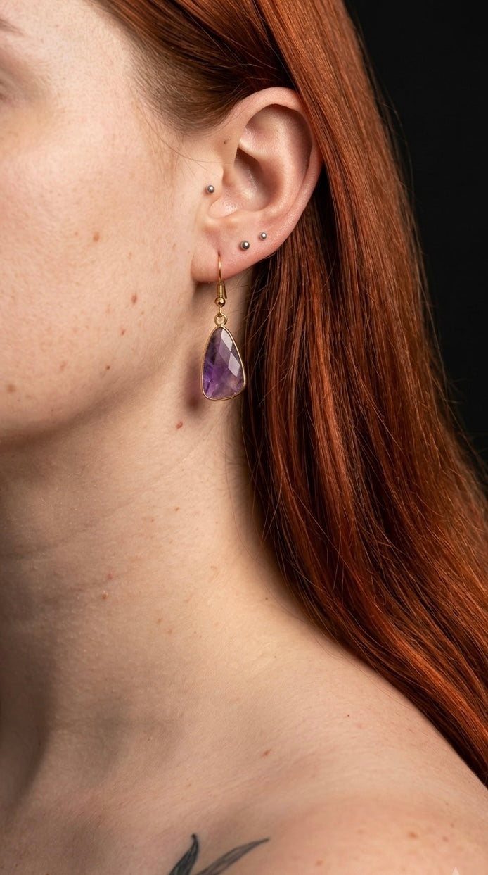 Boucles d’oreilles améthyste