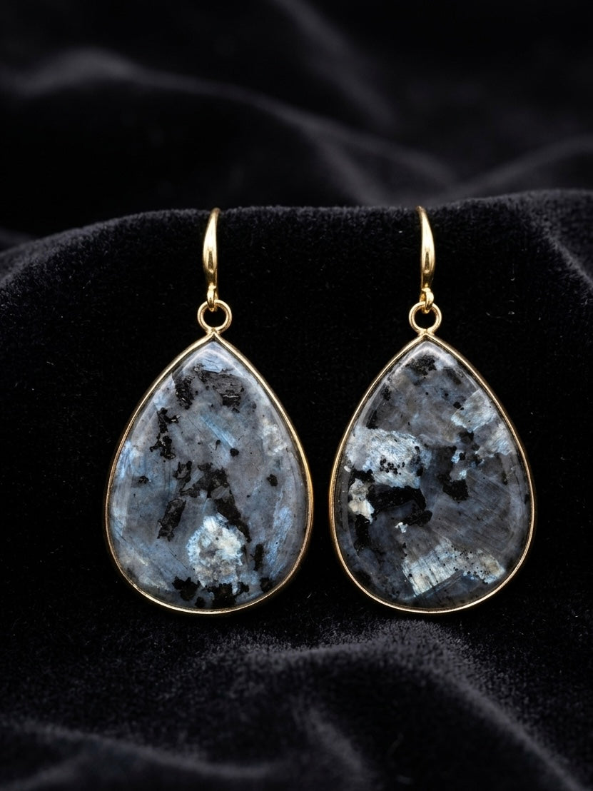 Boucles d’oreilles Larvikite
