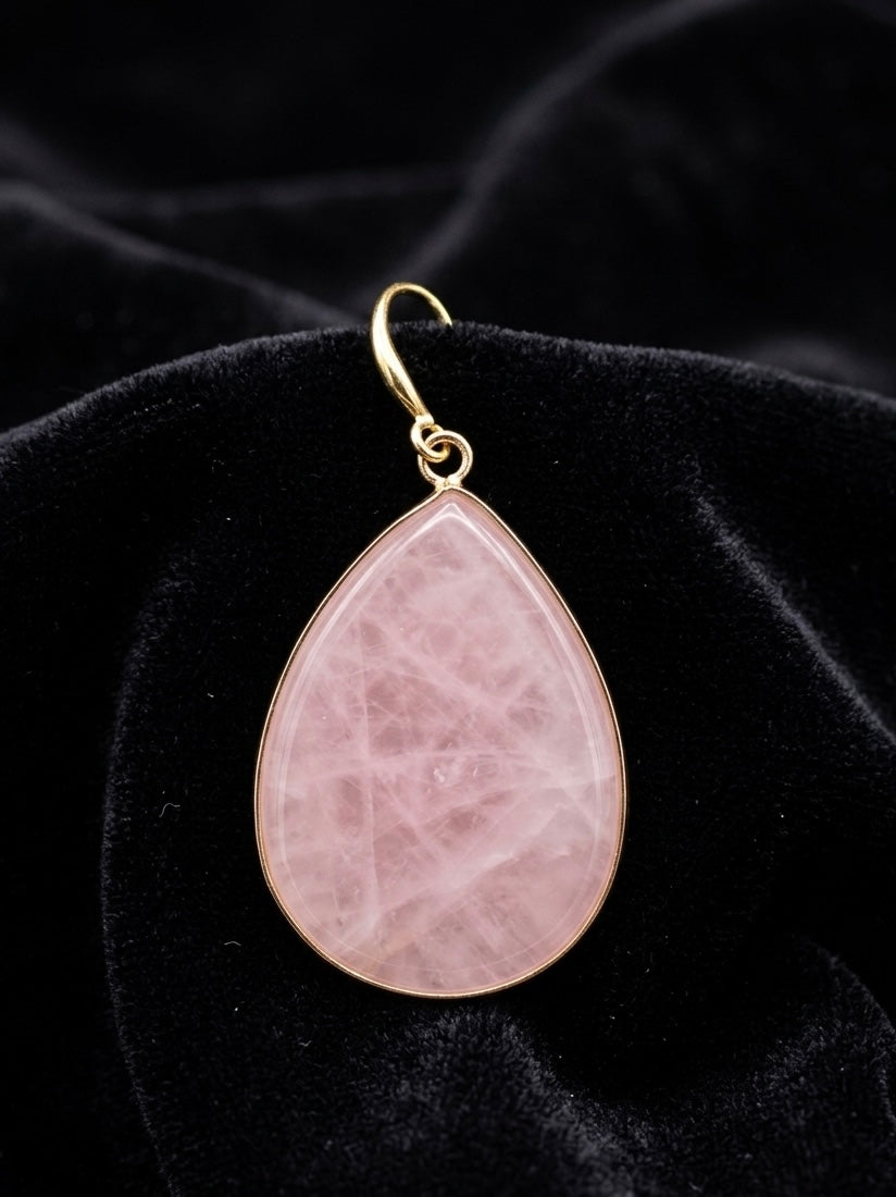 Boucles d’oreilles quartz rose