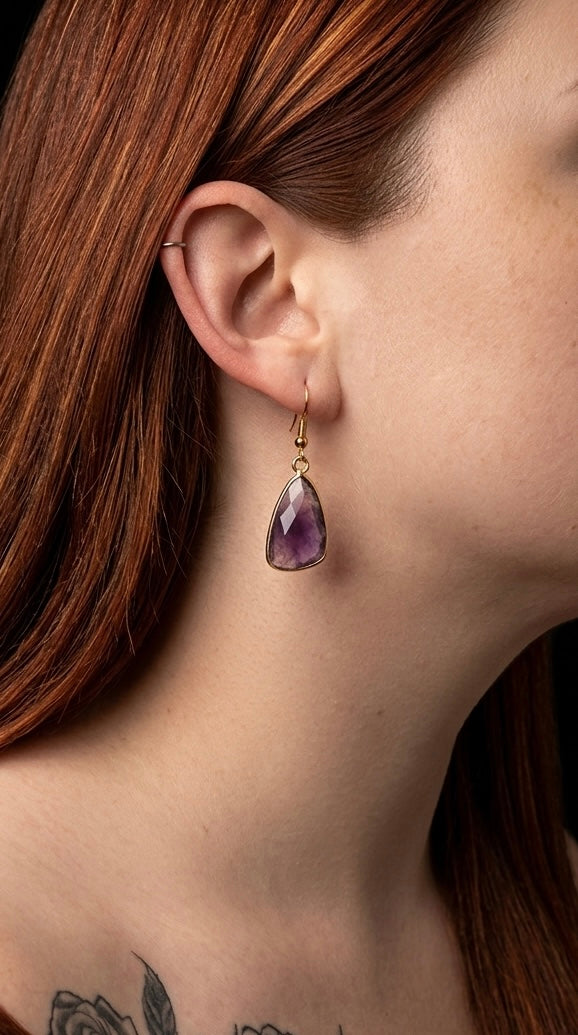 Boucles d’oreilles améthyste