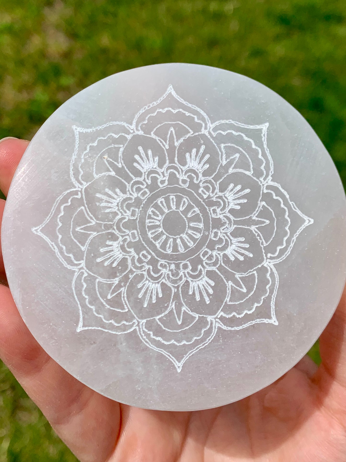 Plaque selenite mandala