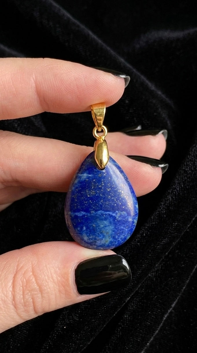 Pendentif goutte lapis lazuli