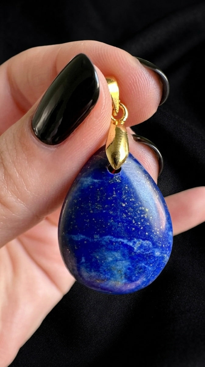 Pendentif goutte lapis lazuli