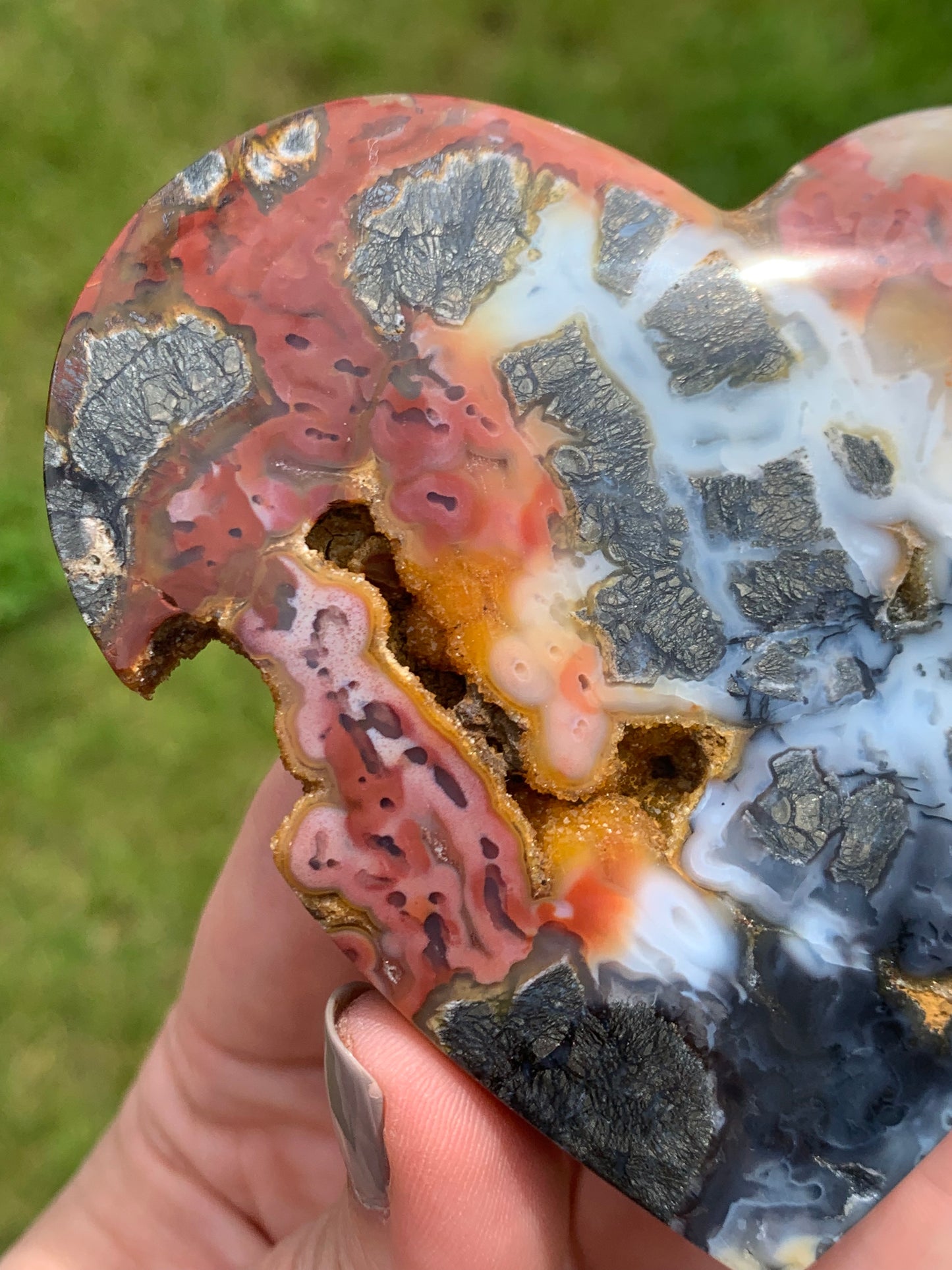 Coeur agate marcassite