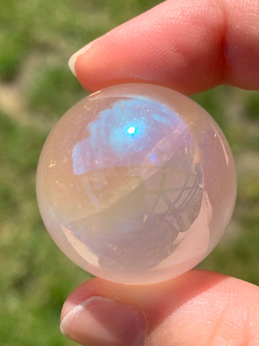 Sphère quartz rose aura