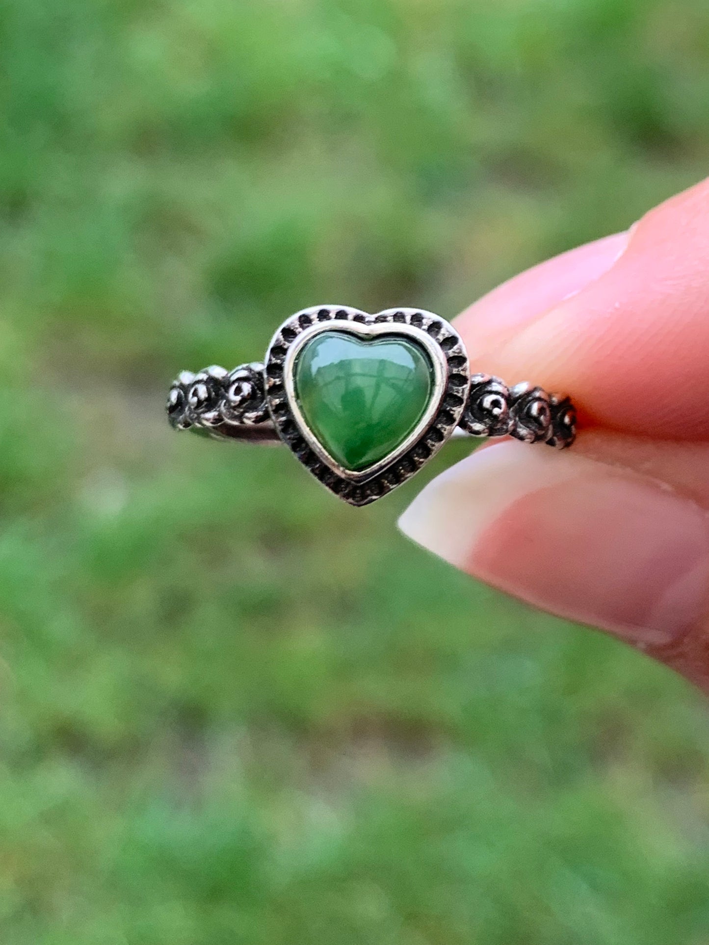 Bague jade vert