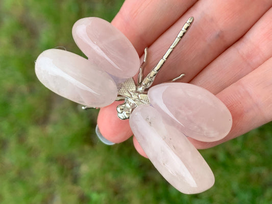 Libellule quartz rose