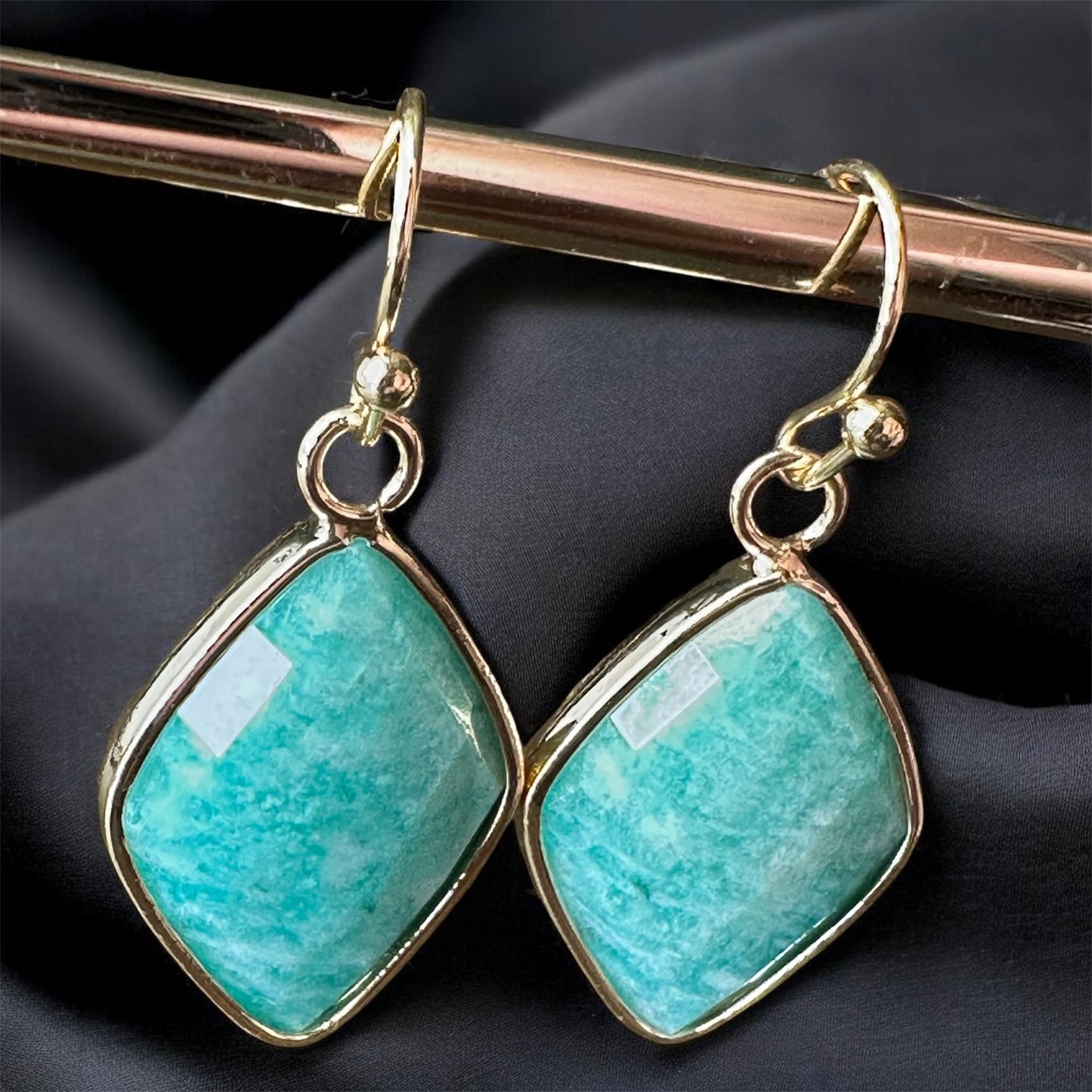 Boucles d’oreilles amazonite