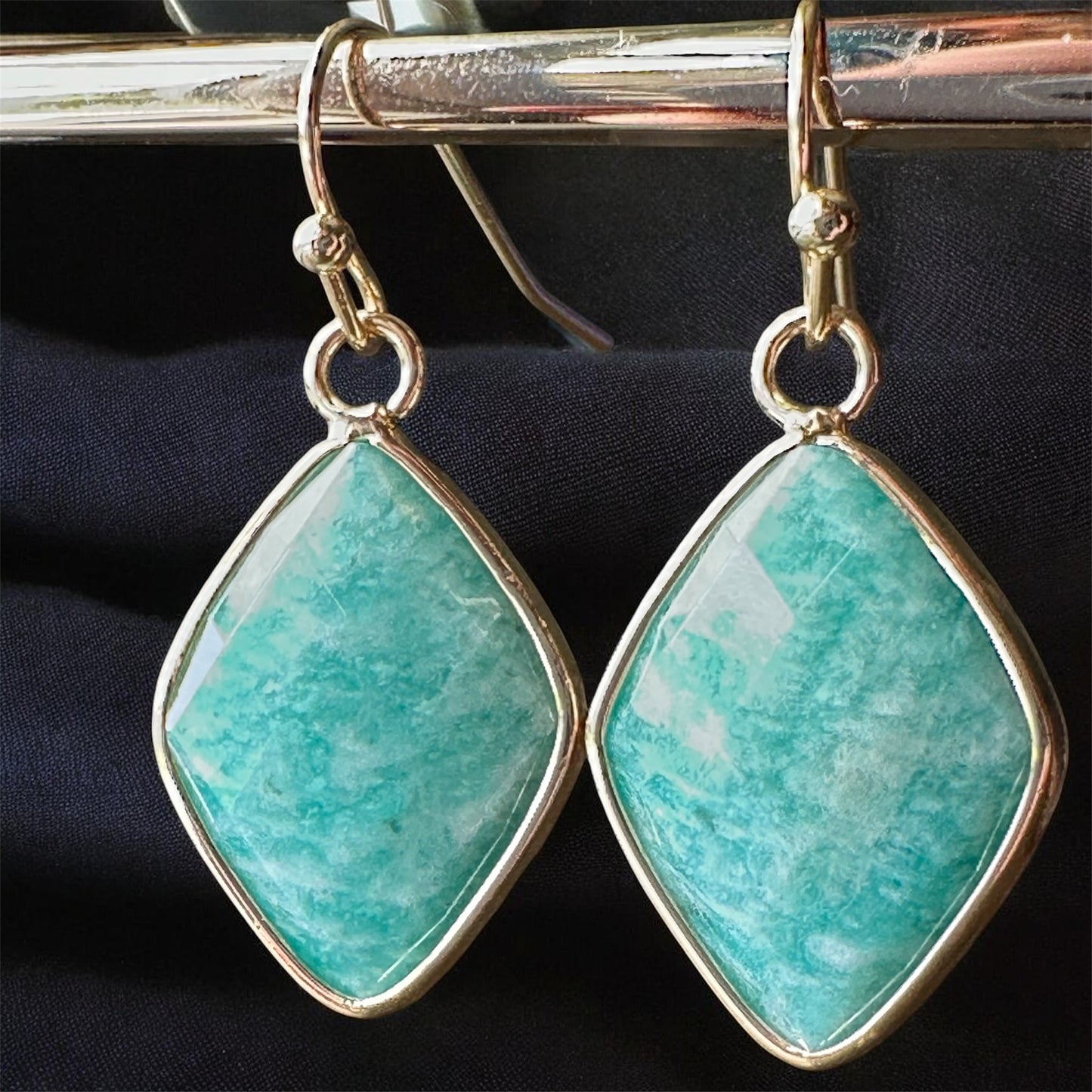 Boucles d’oreilles amazonite