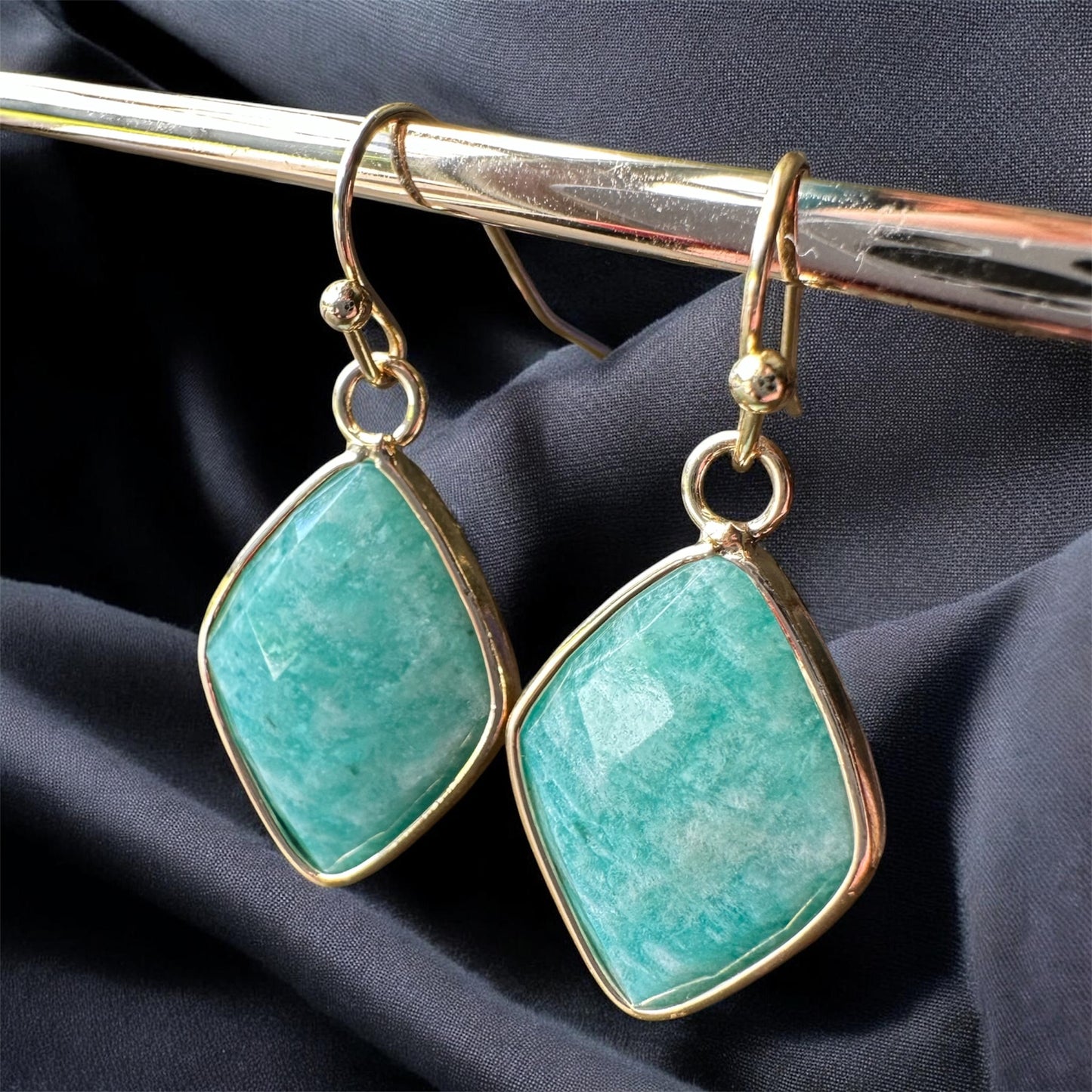 Boucles d’oreilles amazonite