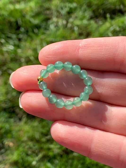 Bague aventurine verte