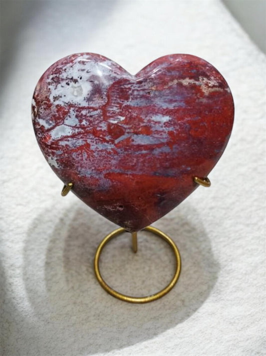 Corazón de jaspe rojo