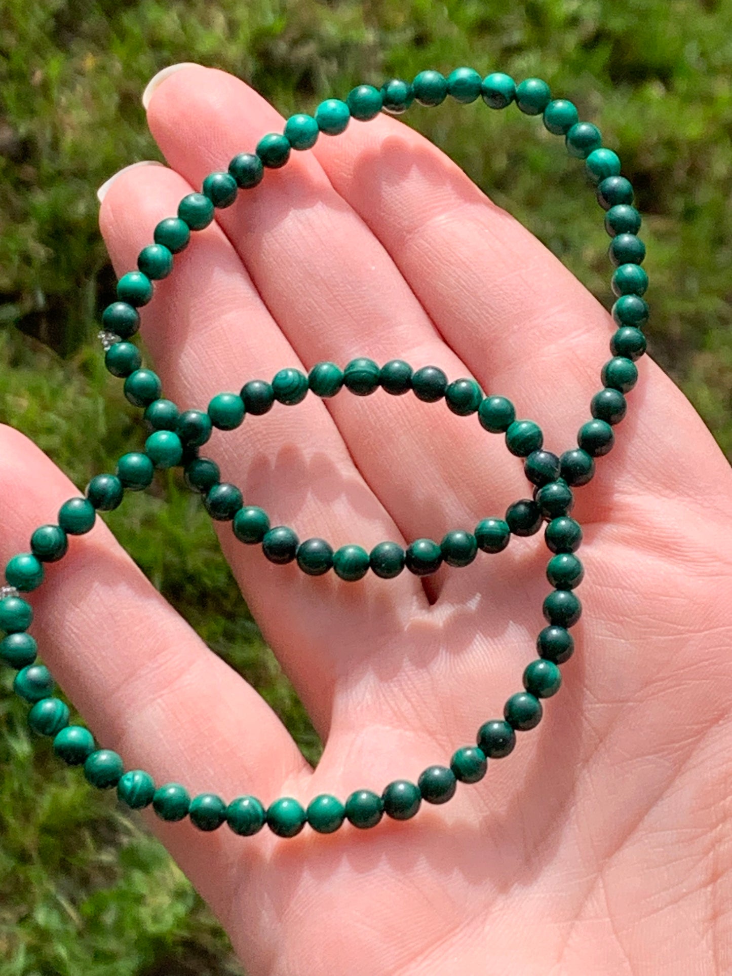 Bracelet malachite 4mm