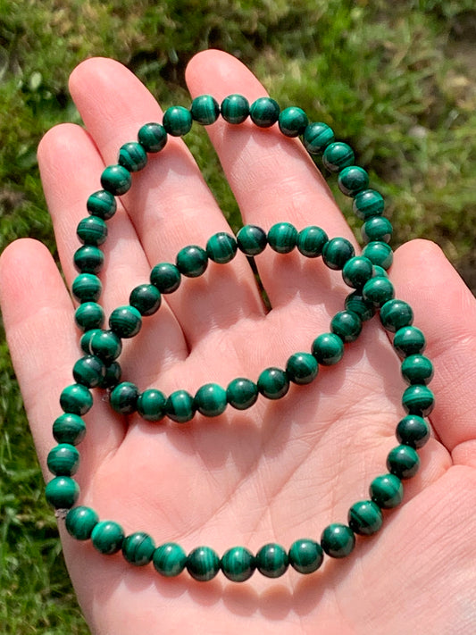 Bracelet malachite 6mm