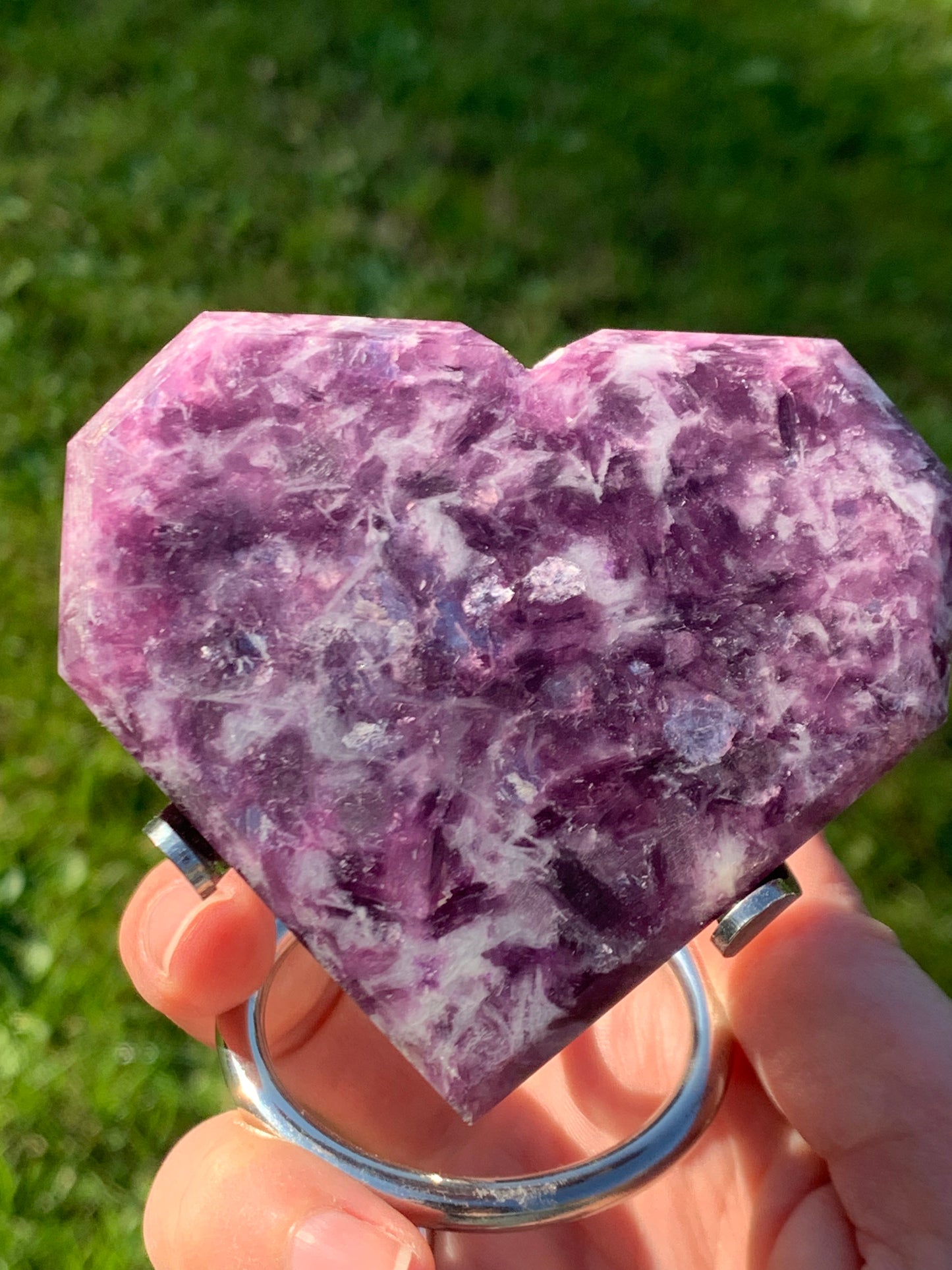 Coeur socle Lepidolite