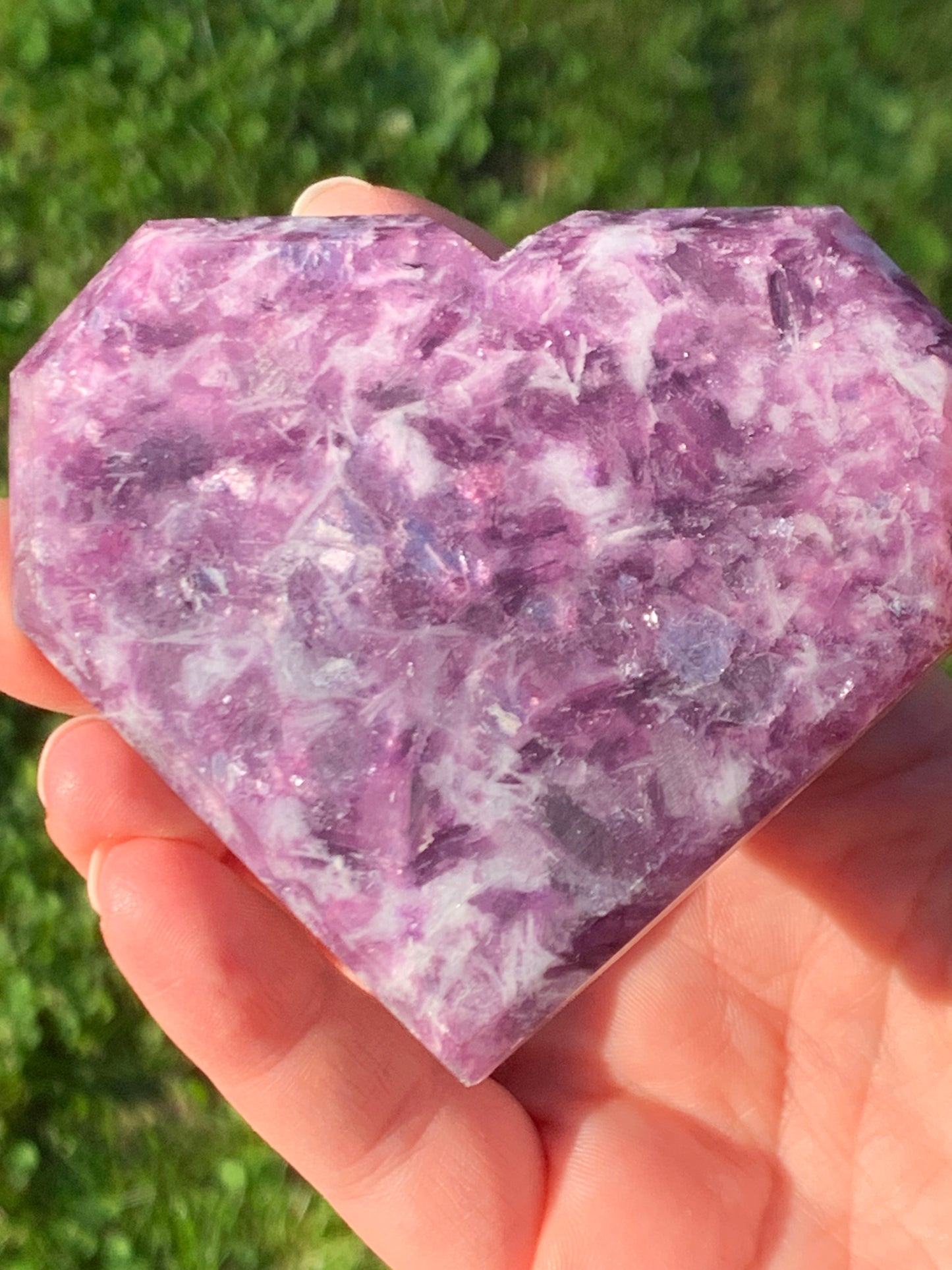 Coeur socle Lepidolite