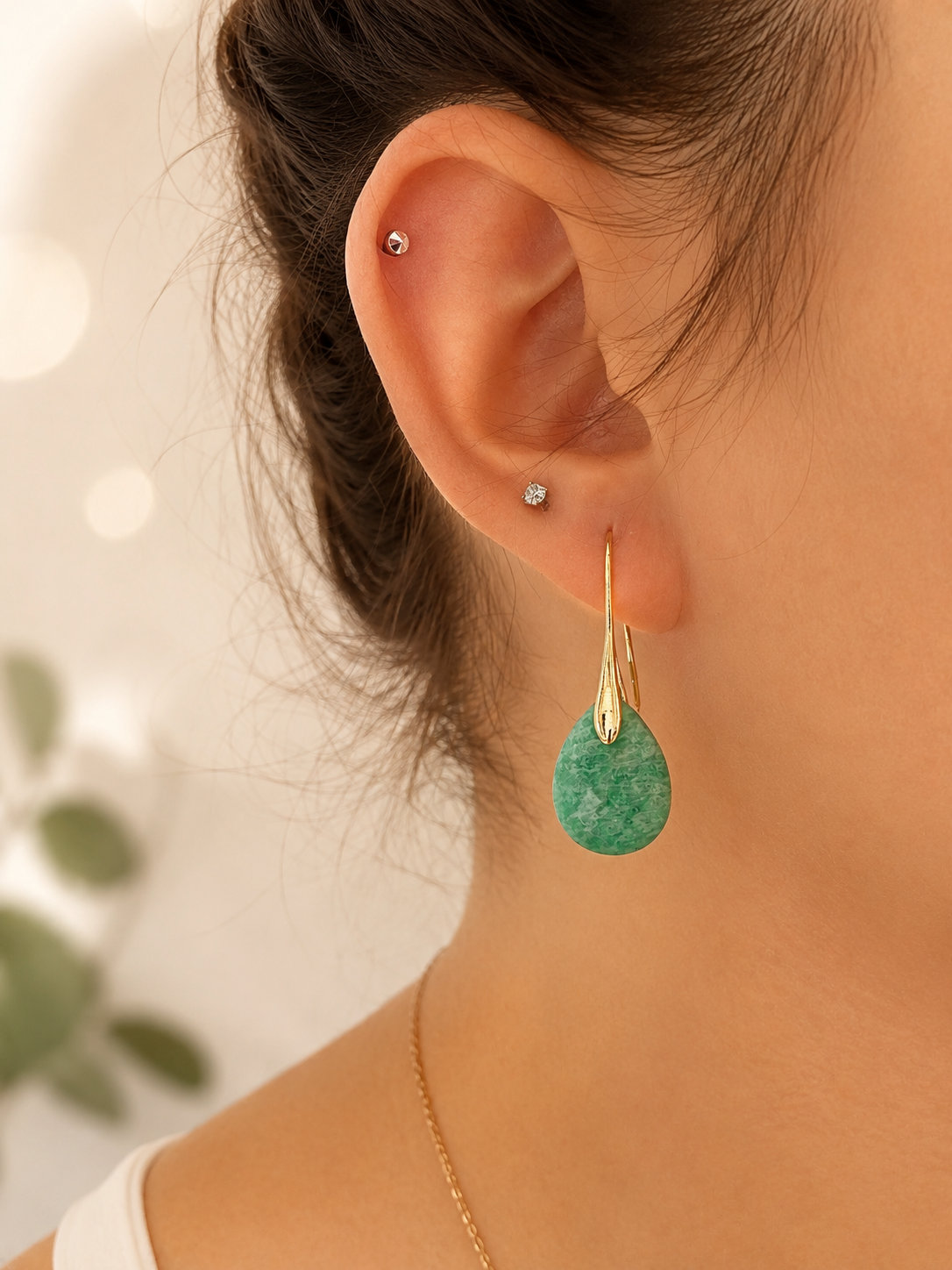 Boucles d’oreilles amazonite