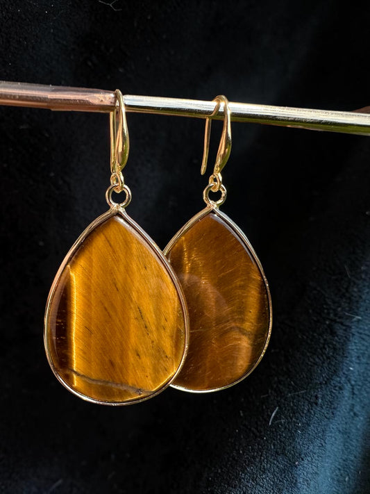 Boucles d’oreilles oeil de tigre