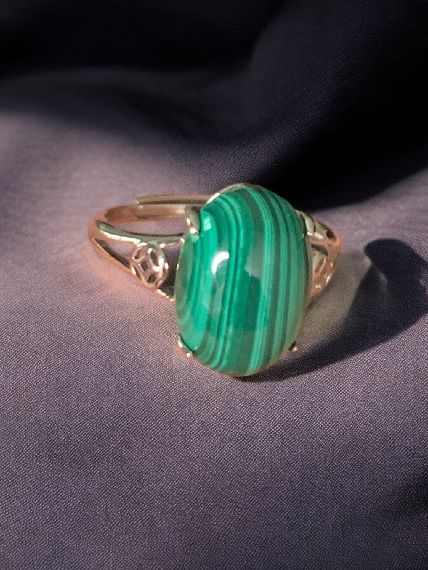 Bague malachite