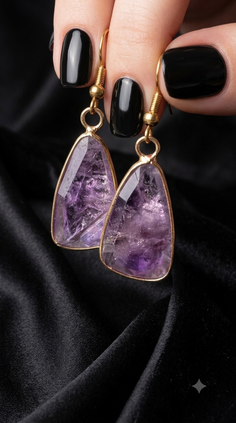 Boucles d’oreilles améthyste