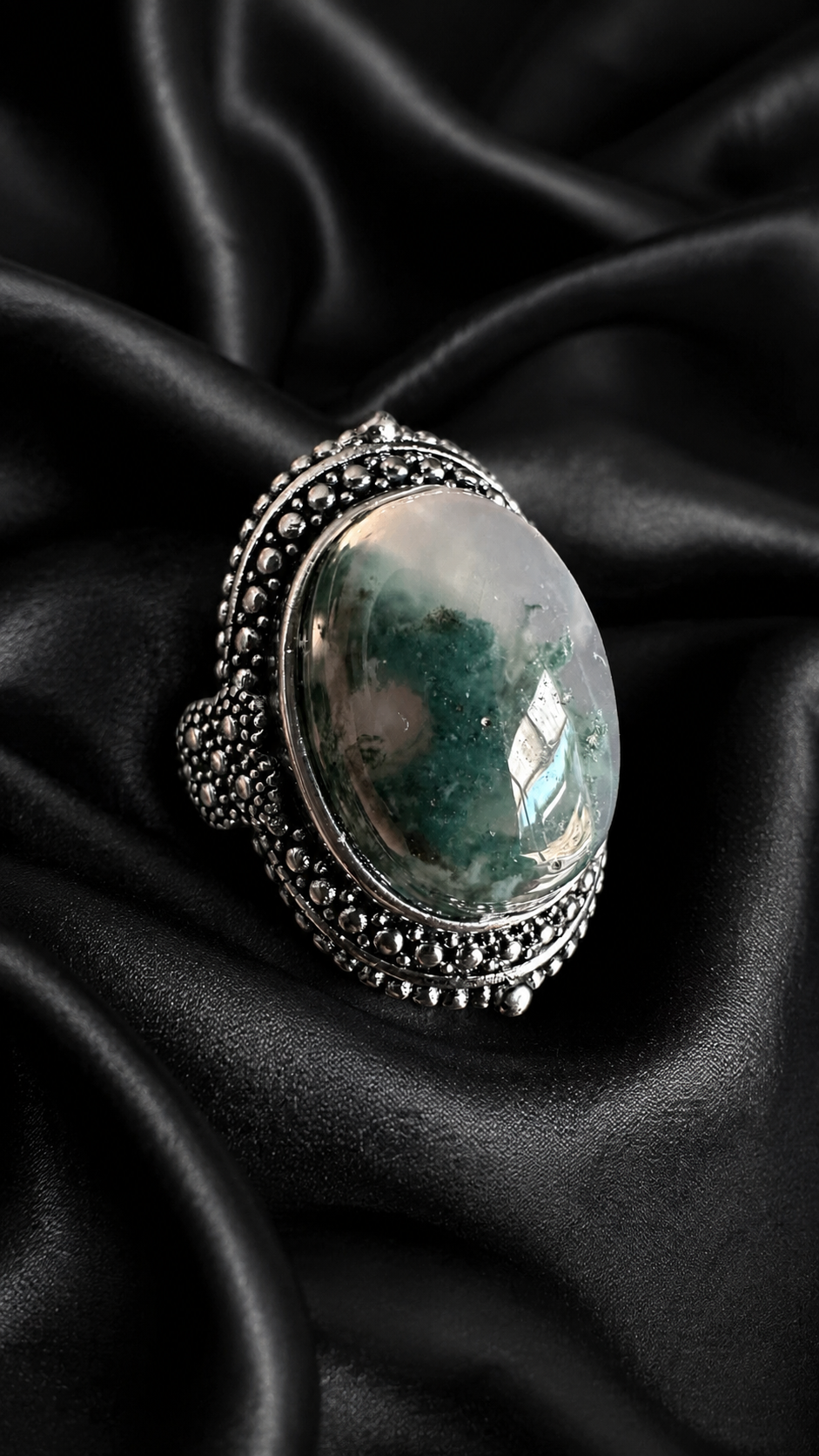 Bague agate mousse