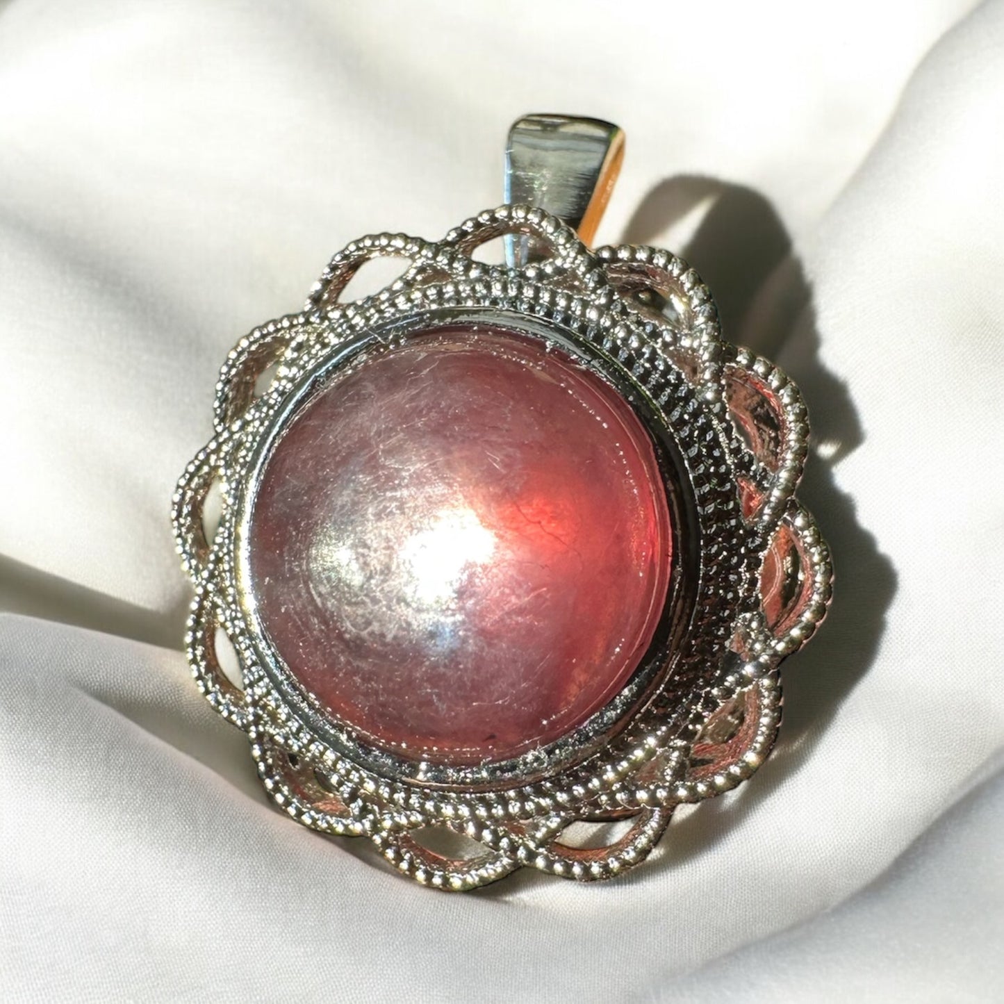 Gemstone quality Lepidolite pendant