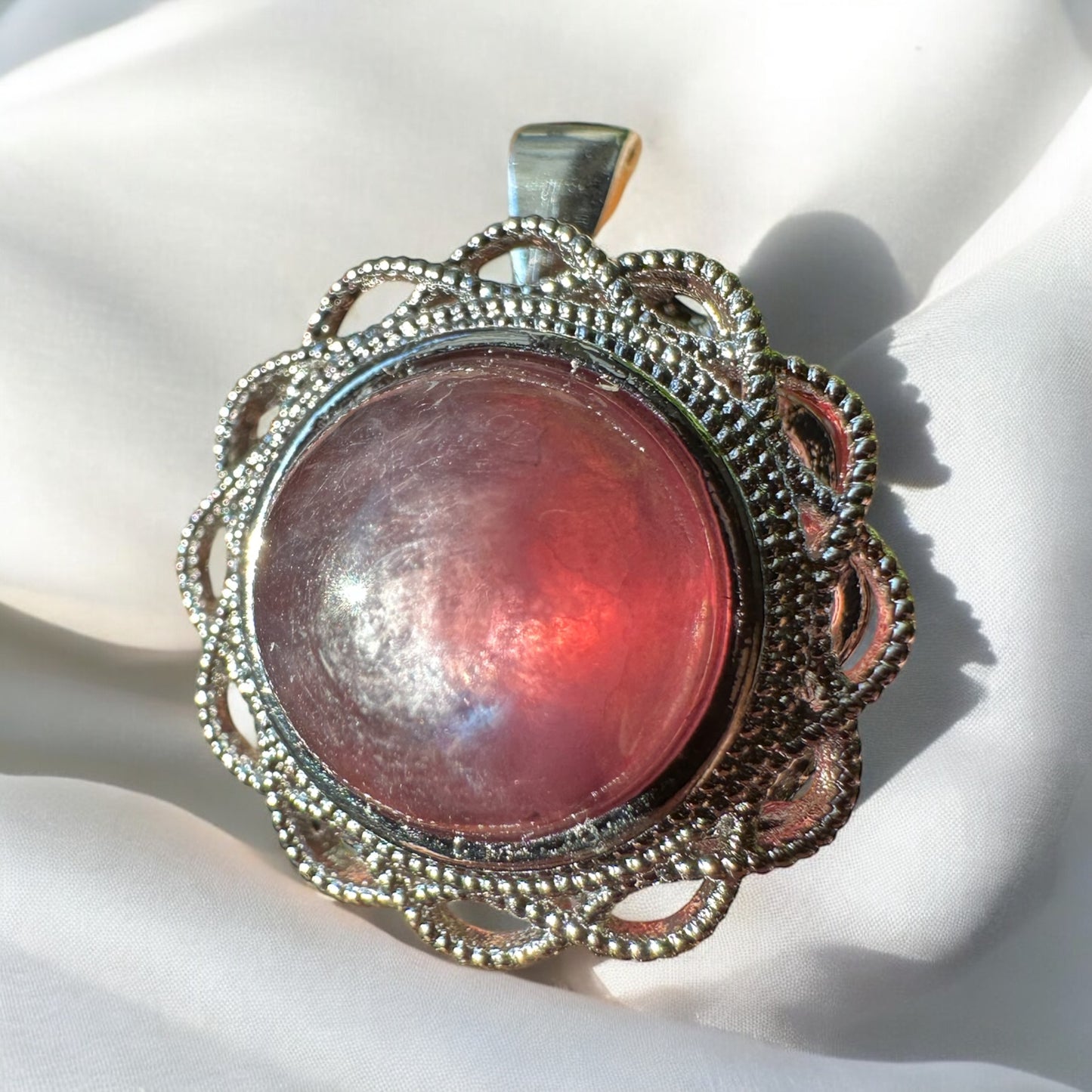 Gemstone quality Lepidolite pendant