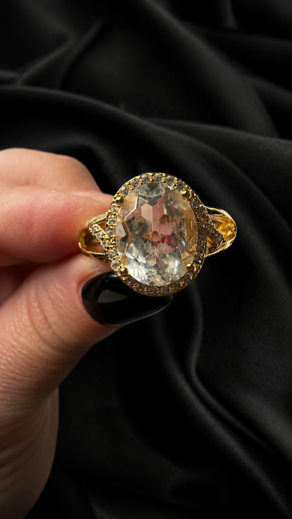 Bague cristal de roche