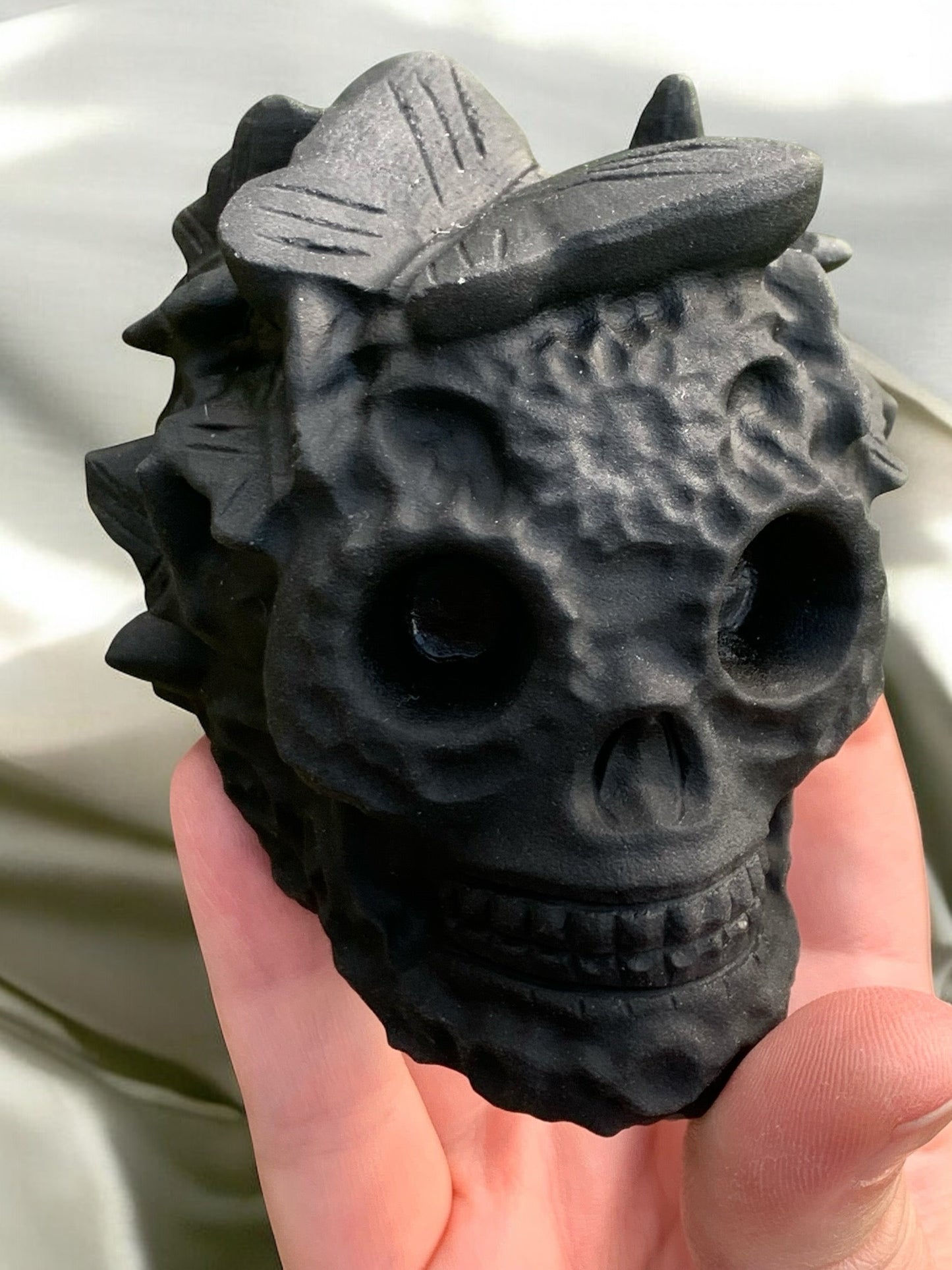 Black Obsidian Skull